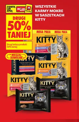 Karmy mokre w saszetkach Kitty promocja w Biedronka
