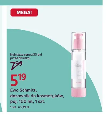 Dozownik do kosmetyków 100 ml Ewa Schmitt promocja w Rossmann