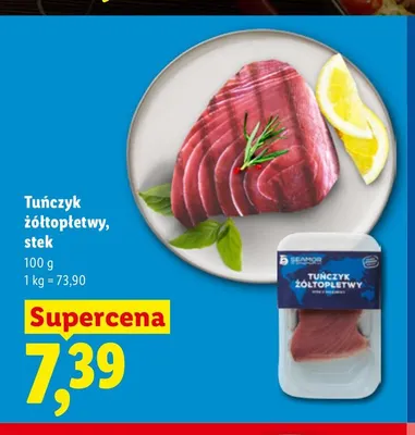 Tuńczyk żółtopłetwy stek Seamor promocja w Lidl
