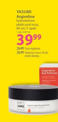 Hydrożelowe płatki pod oczy Yasumi Argireline promocja w Hebe