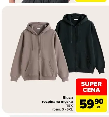 Bluza rozpinana męska TEX promocja w Carrefour