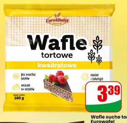 Wafle tortowe kwadratowe suche promocja w Dino