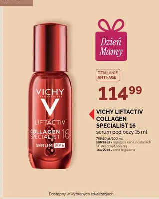 Serum pod oczy VICHY LIFTACTIV COLLAGEN SPECIALIST 16 promocja w Super-Pharm