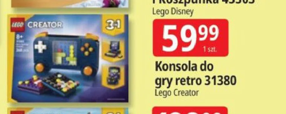 Klocki Creator Konsola do gry retro 31380 promocja w Leclerc