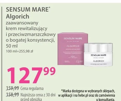 Zaawansowany krem rewitalizujący i przeciwzmarszczkowy o bogatej konsystencji promocja w Hebe