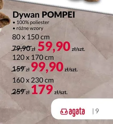 Dywan POMPEI 80x150 cm promocja w Salony Agata