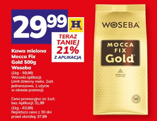 Kawa mielona Mocca Fix Gold promocja w Hitpol