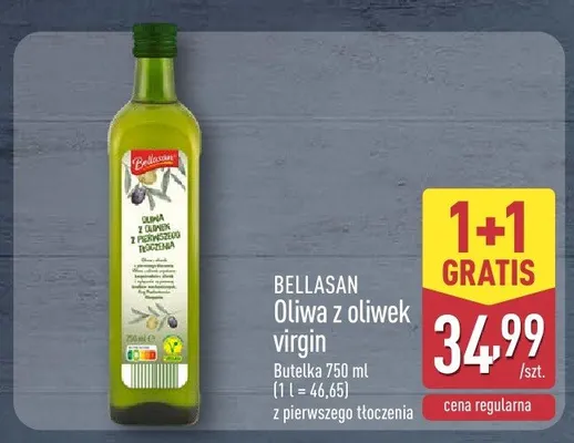 Oliwa z oliwek virgin BELLASAN z pierwszego tłoczenia promocja w Aldi