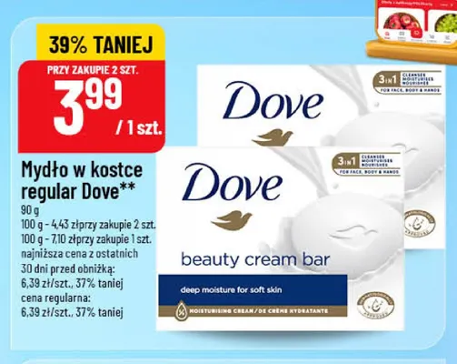 Mydło w kostce regular Dove promocja w POLOmarket