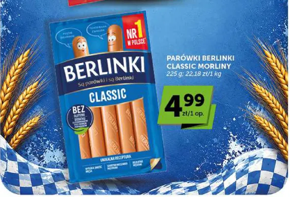 Parówki Berlinki Classic Morliny promocja w Groszek