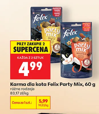 Karma dla kota Felix Party Mix Mixed Grill promocja w Biedronka