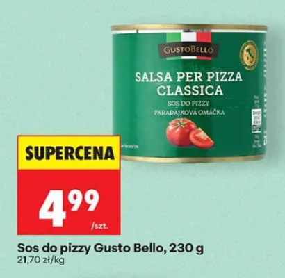 Sos do pizzy Gusto Bello promocja w Biedronka