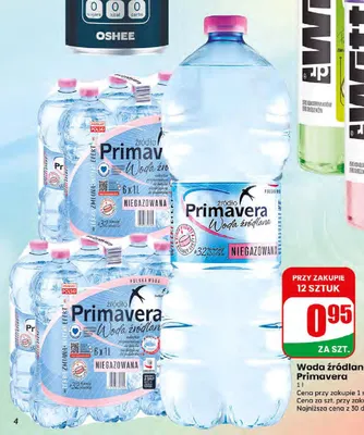 Woda źródlana niegazowana Primavera promocja w Dino