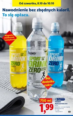 Napój sportowy zero wieloowocowy Freeway promocja w Lidl