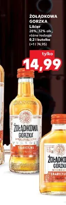 Wódka Żołądkowa Gorzka likier różne rodzaje 0,2l promocja w Kaufland