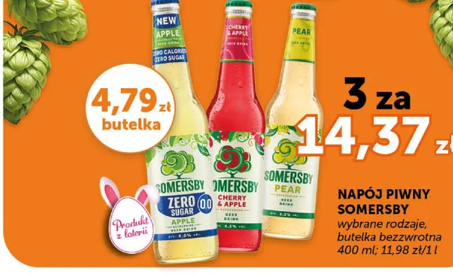 Napój piwny Apple Zero Sugar promocja w Groszek