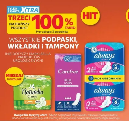Wkładki higieniczne Carefree Plus Long promocja w Kaufland
