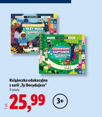 Książeczka edukacyjna Ty Decydujesz Czerwony Kapturek promocja w Lidl