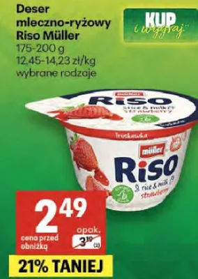 Deser mleczno-ryżowy Riso Müller promocja w Delikatesy Centrum