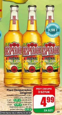 Piwo Desperados Original butelka bezzwrotna promocja w Dino