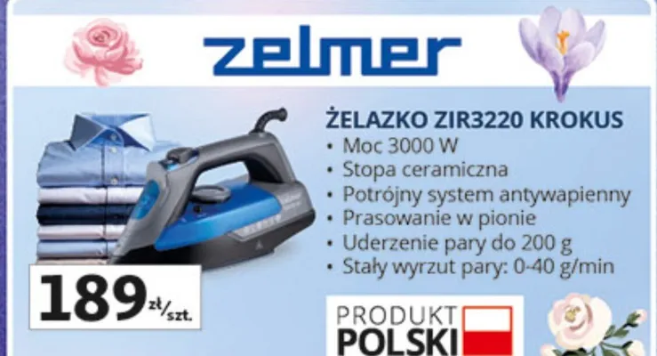 Żelazko ZIR3220 Krokus promocja w Auchan