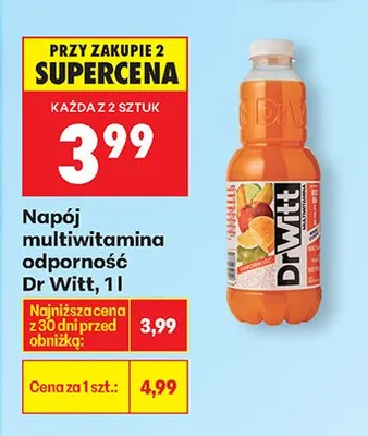 Napój multiwitamina odporność promocja w Biedronka