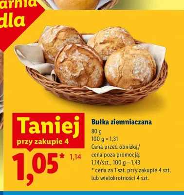 Bułka ziemniaczana promocja w Lidl