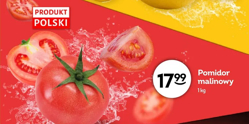 Pomidory malinowe polskie promocja w Żabka