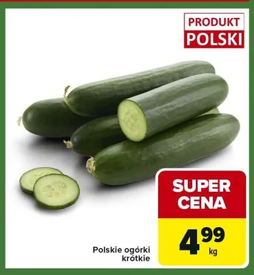 Ogórki krótkie polskie promocja w Carrefour Express