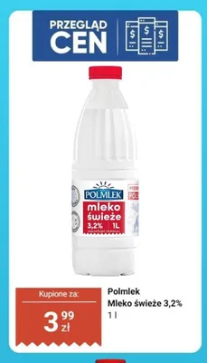 Mleko świeże Polmlek 3,2% promocja w Dino