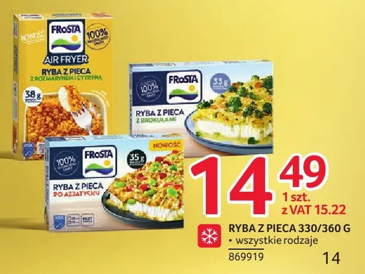 Ryba z pieca z brokułami FRoSTA promocja w Selgros