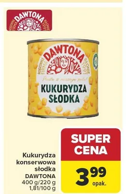 Kukurydza konserwowa słodka Dawtona promocja w Carrefour Market