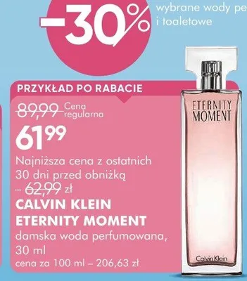 Damska woda perfumowana Eternity Moment promocja w Super-Pharm