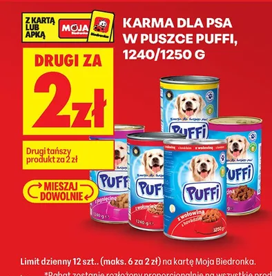 Karma dla psa w puszce promocja w Biedronka