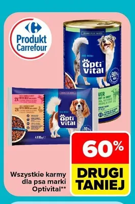 Karma dla psa Opti Vital promocja w Carrefour