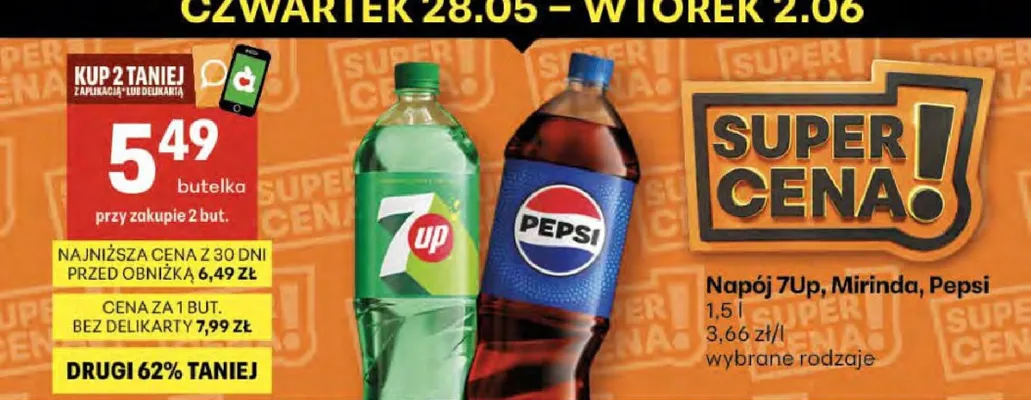 Napój Pepsi promocja w Delikatesy Centrum