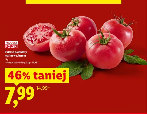 Pomidory malinowe luzem polskie promocja w Lidl