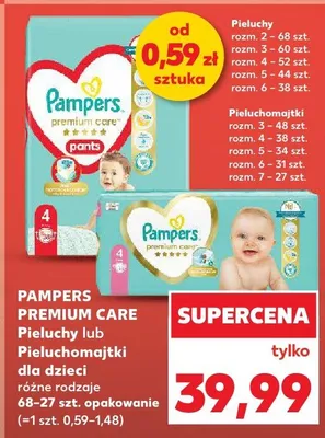 Pieluszki Premium Care różne rozmiary promocja w Kaufland