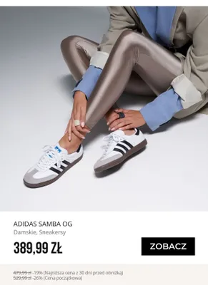 Sneakersy damskie Adidas Samba OG promocja w Sizeer