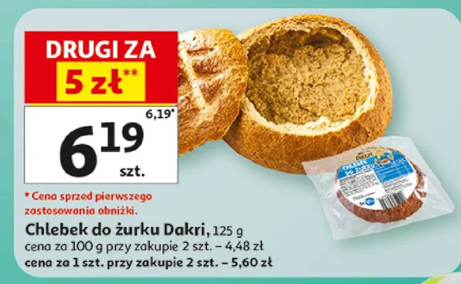 Chlebek do żurku Dakri promocja w Auchan