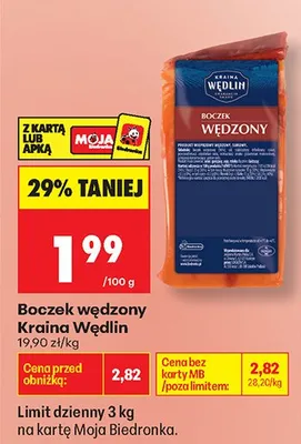 Boczek wędzony promocja w Biedronka