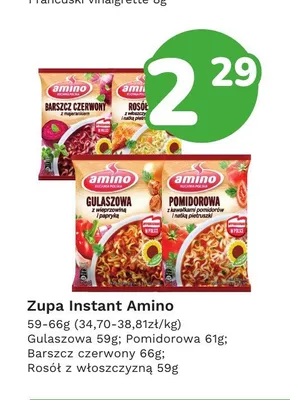 Zupa instant Amino Gulaszowa promocja w Limonka
