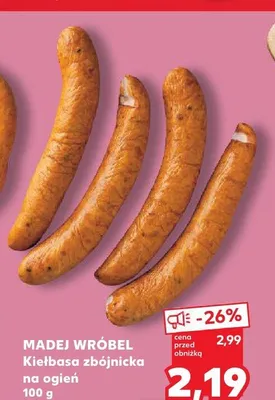 Kiełbasa zbójnicka na ogień Madej Wróbel promocja w Kaufland