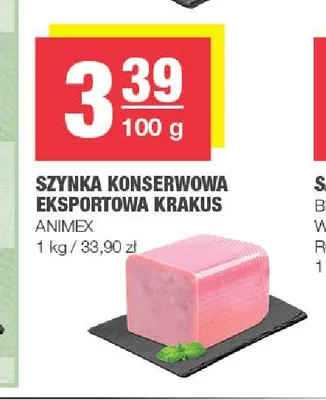 Szynka konserwowa eksportowa Krakus promocja w SPAR