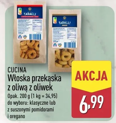 Włoska przekąska z oliwą z oliwek z suszonymi pomidorami i oregano promocja w Aldi