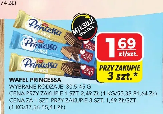 Wafel Princessa Longa promocja w Top Market