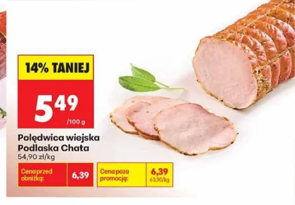 Polędwica wiejska Podlaska Chata promocja w Biedronka