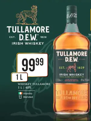 Whiskey Tullamore D.E.W. 40% promocja w Dino