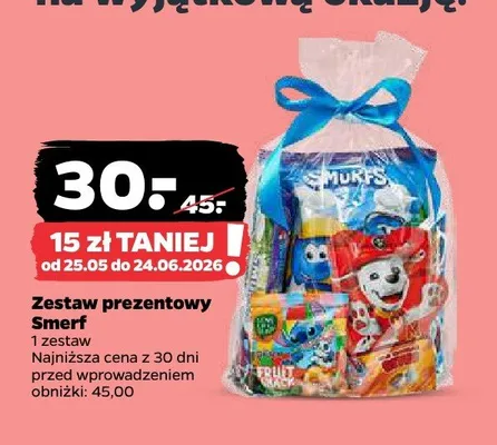 Zestaw prezentowy Smerf promocja w Netto