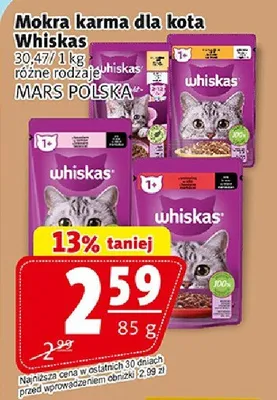 Mokra karma dla kota Whiskas promocja w Prim Market